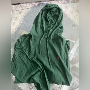 Polo green hooded shirt